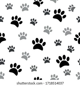 Cute paw prints seamless pattern.
Good for textile print, wallpaper, wrapping paper, print on gifts.
