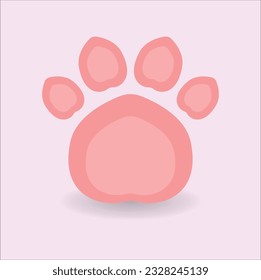 Cute paw vector design illustration suitable for stickers, mugs, stickers. eps 10