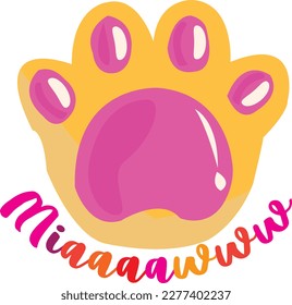 Cute Paw Vector for Logo Design