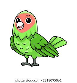 Cute peach faced love bird cartoon