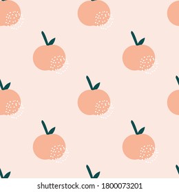 Cute peach seamless pattern in earth tone color. Can use for print, template, fabric, presentation, textile, banner, poster, wallpaper, digital paper