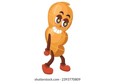 Cute Peanut Character Design Illustration