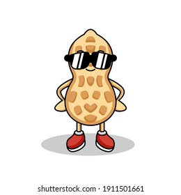 Diseño del logotipo de la mascota de cacahuete