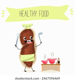 Cute peanut nut characters, funny nuts, with different activities, outdoor, sports,musical instrument. Organic food, healthy food, illustrations for kids menu.