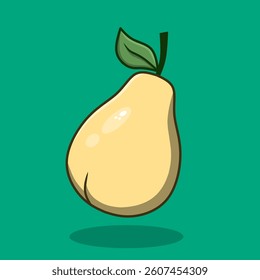 Cute Pear Cartoon Vector Illustration