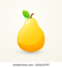 cute pear icon vector illustration