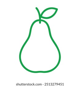 Logotipo lindo del Vector de la pera en el fondo blanco