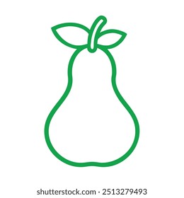 Logotipo do vetor de pera bonito em fundo branco