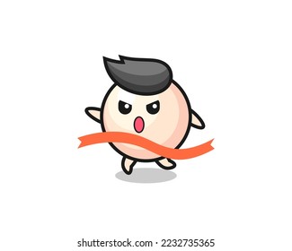cute pearl illustration is reaching the finish , cute style design for t shirt, sticker, logo element