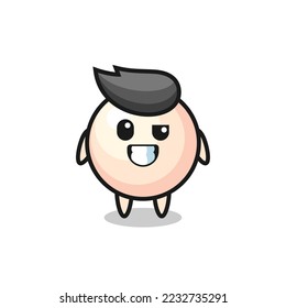 cute pearl mascot with an optimistic face , cute style design for t shirt, sticker, logo element