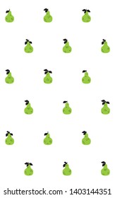 Cute pears seamless  pattern design. Vector illustration.