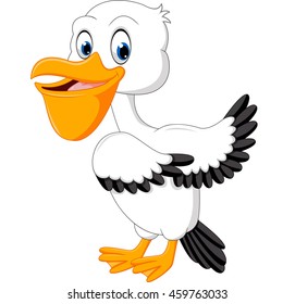 Cute pelican cartoon