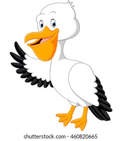 Cute pelican cartoon