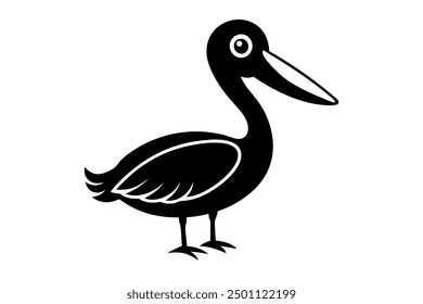 Cute Pelican Vector Illustration - Printable Graphics Design