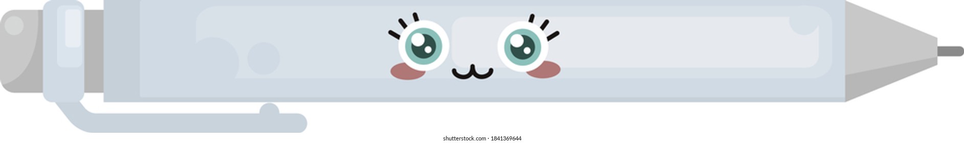 Cute pen, illustration, vector on white background
