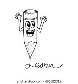 Cute pencil cartoon