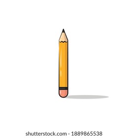 Cute Pencil Cartoon 3D Icon Unique Vector Design. Format EPS and PNG too. For T-Shirt Design, Logo Design, Sticker and  Etc