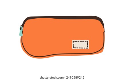 Cute pencil case . Collection of pencil cases. Cute design in bright colors. Flat cartoon doodle design style vector illustration. Back to school .