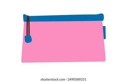 Cute pencil case . Collection of pencil cases. Cute design in bright colors. Flat cartoon doodle design style vector illustration. Back to school .