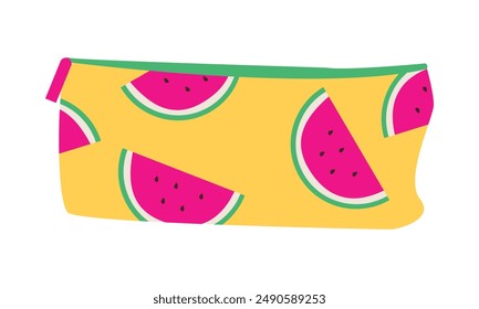 Cute pencil case . Collection of pencil cases. Cute design in bright colors. Flat cartoon doodle design style vector illustration. Back to school .