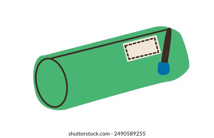 Cute pencil case . Collection of pencil cases. Cute design in bright colors. Flat cartoon doodle design style vector illustration. Back to school .