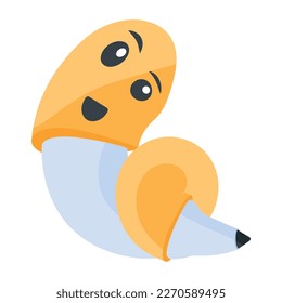 A cute pencil flat icon 