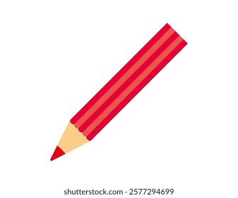 Cute pencil illustration.　Stationery Icons