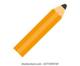 Cute pencil illustration.　Stationery Icons