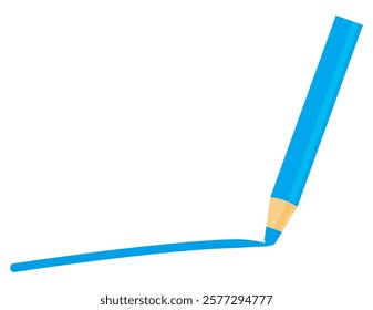 Cute pencil illustration.　Stationery Icons