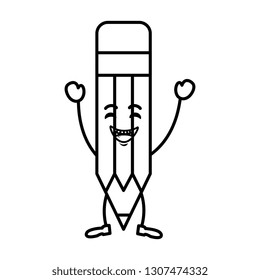cute pencil kawaii character