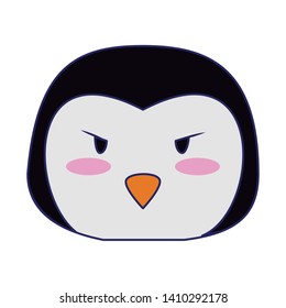 Cute penguin angry animal cartoon vector illustration graphic design