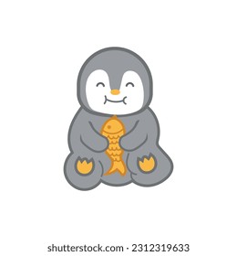 Cute Penguin Animal Cartoon Vector