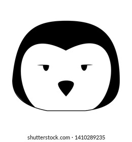 Cute penguin animal head cartoon vector illustration graphic design