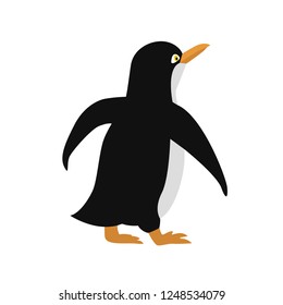 cute penguin animal icon antarctic bird on white background vector illustration EPS10