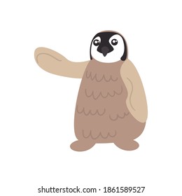 cute penguin animal on white background vector illustration design