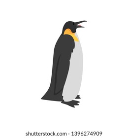 Cute Penguin Arctic Bird, Side View Vector Illustration