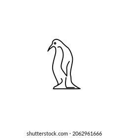 Patrón de línea de pájaro pingüino lindo símbolo de animales símbolo de la silueta vectores icono símbolo símbolo símbolo símbolo símbolo de la diversión divertido dibujo de pingüinos dibujos animados pájaros del arte Emperador Gentoo Adelie pingüinos lápiz
