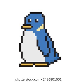 CUTE PENGUIN BIRD PIXEL ART