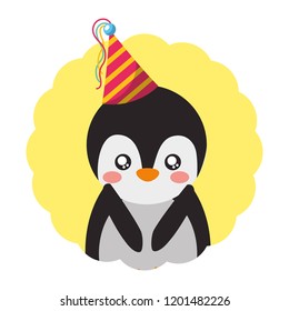 cute penguin birthday party hat