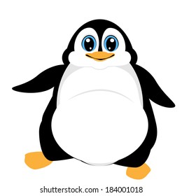 cute penguin blue eye