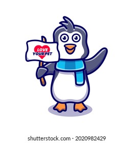 cute penguin campaign to love your pet