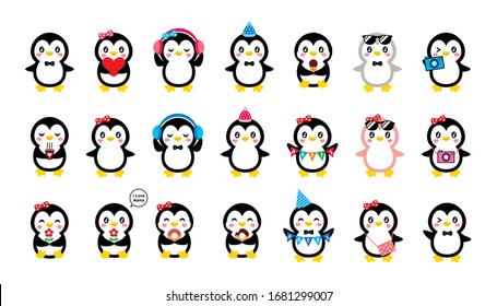 cute penguin cartoon graphic vector design