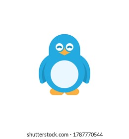 Icono de dibujos animados de pingüino, vector sobre un fondo blanco