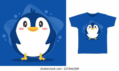 Cute penguin cartoon tshirt art designs