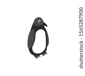 Cute penguin cartoon vector icon on a white background
