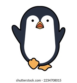 Cute Penguin Cartoon vector Icon