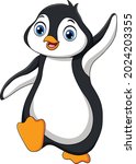 Cute Penguin cartoon vector illustration