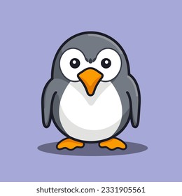 Cute penguin cartoon vector illustration