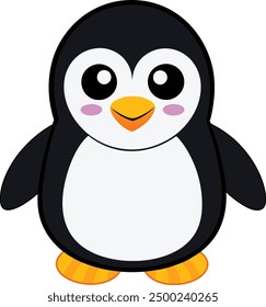 Cute penguin cartoon vector illustration