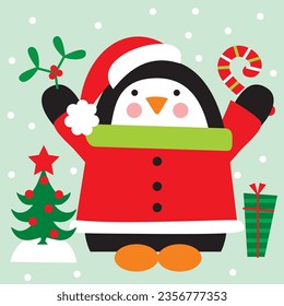 Cute Penguin cartoon vector image